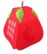 Детская игровая палатка Клубничка красного цвета в коробке (80х80х100 см)