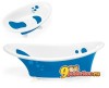 Анатомическая ванночка Brevi Bubble бело-голубой расцветки