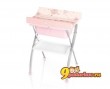Ванночка с пеленальным столиком Brevi Lindo, цвет розовый с принтом