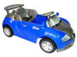 Электромобиль с радиоуправлением, MP3 входом, и музыкальным рулем для детей от 3 до 6 лет Veyron, цвет синий 6v