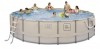 Металлический каркасный бассейн из профессиональной серии с узором Мозаика в комплекте с  фильтр-насосом, тентом,  лестницей, подстилкой под дно и набором для технического  обслуживания