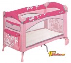 Манеж-кровать Brevi Dolce Sogno, цвет розовый с принтом