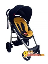 Прогулочная коляска  Phil and Teds Smart с возможностью доп. установки блока для новорожденных (люльки), цвет желтая с черным (Black/Yellow)