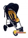 Прогулочная коляска  Phil and Teds Smart с возможностью доп. установки блока для новорожденных (люльки), цвет желтая с черным (Black/Yellow)