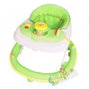 Ходунки детские Felice зеленого цвета с защитной накладкой на 8 колесах