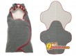 Одеяло-конверт Lodger  Wrapper Motion Fleece Light Grey, цвет серый с красной отделкой