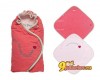 Одеяло-конверт Lodger Wrapper Original Fleece Shock, цвет нежно и ярко розовый с вышивкой