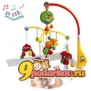 Музыкальный мобиль Felice на кровать электронный с мягкими игрушками Забавные зверята-1, цвет красный с желтым и зеленым