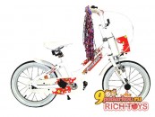 Велосипед 2-х колесный алюминиевый Saturn RAPID-OL 16" с корзинкой, цвет белый