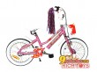 Велосипед 2-х колесный алюминиевый с 3-мя скоростями Saturn RAPID-OLS 16" с корзинкой, цвет розовый