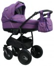 Детская коляска 2 в 1 CRUZE, цвет фиолетовый с точками