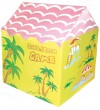 Детская игровая палатка Пляжный дом (100х60х110 см) желто-розовый в коробке