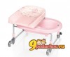 Раздвижная ванночка с пеленальным столиком Brevi Bagnotime, цвет серо-розовый с рисунком