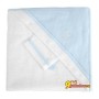 Махровое полотенце с уголком + варежка Red Castle от 0 до 24 месяцев, цвет белый/голубой