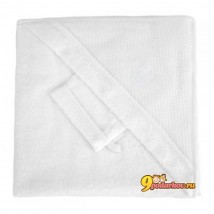 Махровое полотенце с уголком + варежка Red Castle от 0 до 24 месяцев, цвет белый
