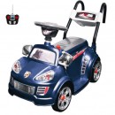Электромобиль с радиоуправлением Mini Porshe для детей от 2 до 4 лет, цвет синий 6v