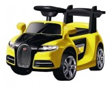 Электромобиль для детей от 2 до 4 лет Mini Bugatti, цвет жёлтый 6v
