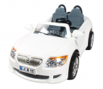 Электромобиль для детей от 3 до 8 лет, 2-х местный, с радиоуправлением и светом фар BMW, цвет белый 12v
