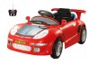 Электромобиль с радиоуправлением и светом фар для детей от 3 до 6 лет PORSCHE Sport, вход для МР3, цвет красный 6v