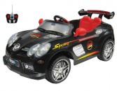 Электромобиль с радиоуправлением и светом фар для детей от 3 до 6 лет Sport-98, цвет чёрный 6v