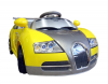 Электромобиль с радиоуправлением, MP3 входом, и музыкальным рулем для детей от 3 до 6 лет Veyron, цвет желтый 6v