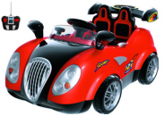 Электромобиль двухместный с радиоуправлением для детей от 3 до 8 лет Sport, цвет красный 6v