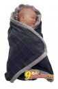 Хлопковое одеяло-конверт Lodger Wrapper Newborn, Coal