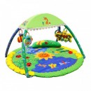 Детский коврик Чудесный сад с игровыми дугами, игрушками и подушкой. Размер 92х92х45 см