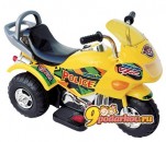 Электромотоцикл TjaGo MINI-2 для ребят от 2 до 4 лет, один аккумулятор на  6 вольт, цвет - желтый