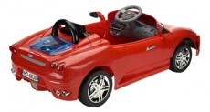 Электромобиль с радиоуправлением, светом фар и MP3 входом для детей от 3 до 6 лет Ferrary Spyder, цвет красный  6v