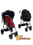 Прогулочная коляска Smart 2в1 Phil and Teds  с блоком-люлькой    для новорожденных, цвет красная с черным