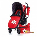 Детская коляска Cosatto Yo! Special Edition Bizzy Betty, расширенная 4-летняя гарантия, цвет красный с темно-синим, с элементами белого и темно-синего декора