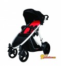 Детская прогулочная коляска Phil and Teds Verve 2в1 с блоком для новорожденных, цвет черно- красный  (Black/Red)