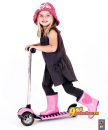 Трехколесный детский мини самокат GLIDER mini pink фирмы Y-Bike (розовый) для детей от 2 лет