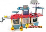 Детская кухня с аксессуарами Palau Toys Инфинити - 3 модуля, цвет красный и синий