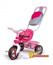 Трехколесный велосипед с ручкой Smoby Baby Driver V, цвет розовый