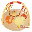 Детский коврик Nattou "Жираф с друзьями" с игрушками на игровых дугах, диаметр 90см, цвет бежевый