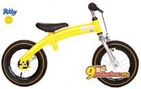 Велобалансир + 2-х колесный велосипед Hobby-bike yellow со стальной рамой, цвет желтый