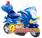 Электромотоцикл для детей от 2 до 4 лет TjaGo MINI POLICE, 6v,  цвет синий