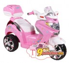 Электромотоцикл для детей от 3 до 6 лет TjaGo DRAGON 6v, цвет розовый