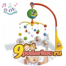 Музыкальный мобиль Felice на кровать, электронный Малыши в пузырях, цвет красный с желтым и белым