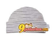 Шапочка BABU Merino Hat Grey/St 3-6, цвет серый в полоску