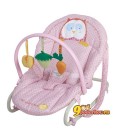 Кресло-шезлонг Happy Baby Woody Candy с игрушкой, цвет розовый