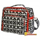 Сумка рюкзак для мамы Ju-Ju-Be B.F.F. CRIMSON KALEIDOSCOPE, цвет черный с белым и красным