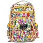 Рюкзак для мамы Ju-Ju-Be Be Right Back TOKIDOKI FARFALLE, цвет белый с разноцветным рисунком