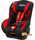 Автокресло Sparco F500K Red для детей весом 0-18 кг, цвет красный и черный