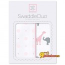 Набор пеленок SwaddleDesigns Swaddle Duo Pink Circus Fun, цвет розовый