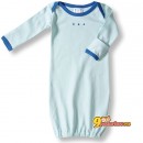 Ночная рубашка (слип) для новорожденного 3-6 мес. SwaddleDesigns Nightgown New Born Pstl. Blue/True Blue, цвет голубой