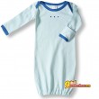Ночная рубашка (слип) для новорожденного 0-3 мес. SwaddleDesigns Nightgown New Born Pstl. Blue/True Blue, цвет голубой