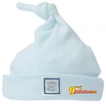 Шапочка для новорожденного SwaddleDesigns Knotted Hat Pstl Blue/True Blue, цвет голубой
